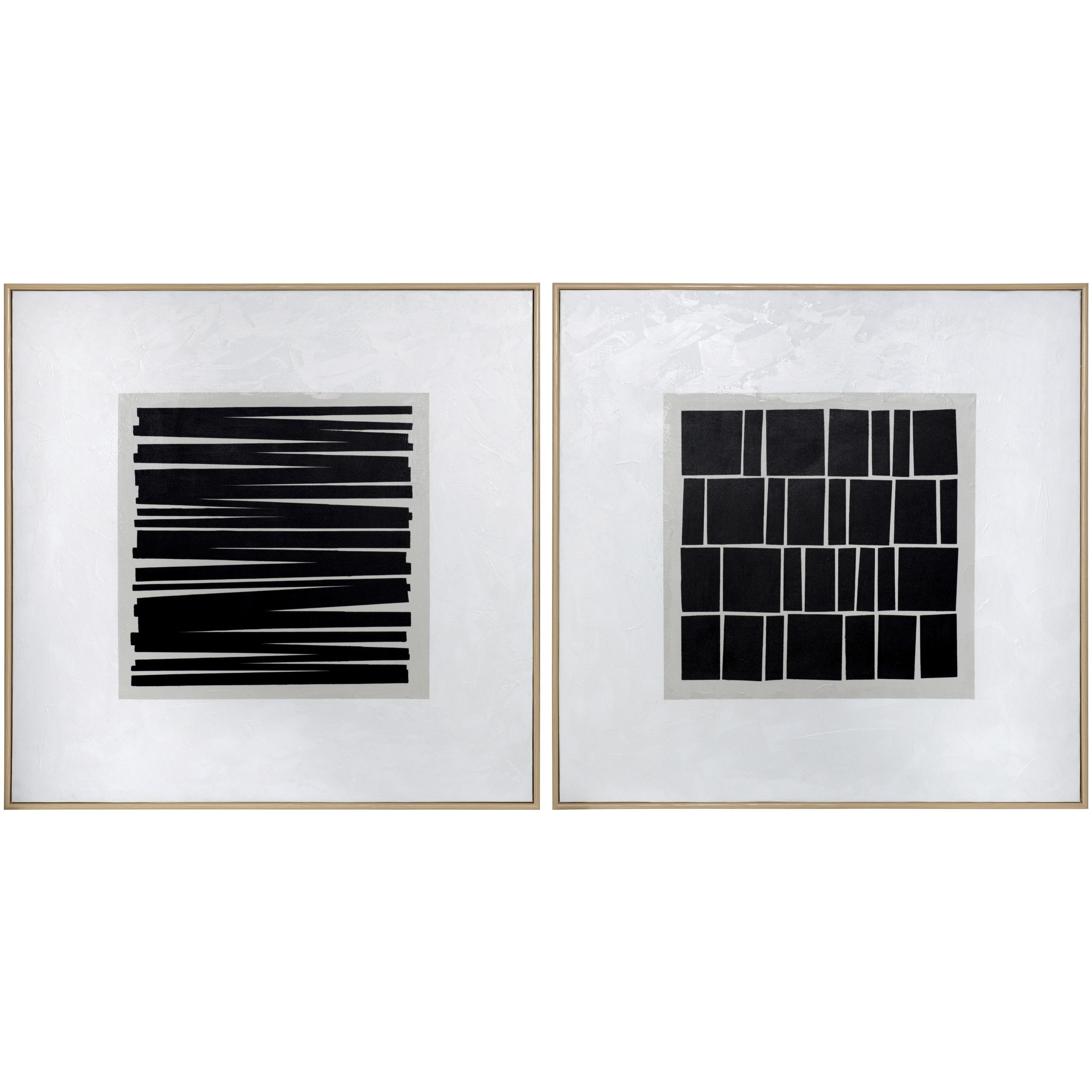 Split Personality 48 X 48 inch Hand Painted Art, Set Of 2